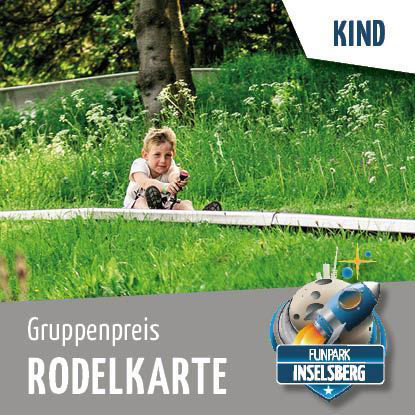 Rodelkarte Gruppenpreis Einzelfahrt Inselsberg Kinder Wiegand Erlebnisberge OnlineShop Tickets online kaufen