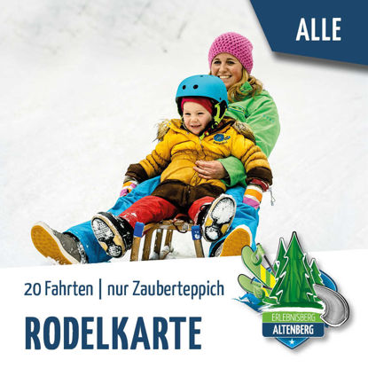 Winter-Rodelkarte Skiliftekarte Altenberg Kinder Wiegand Erlebnisberge OnlineShop Tickets online kaufen